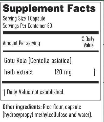 Gotu Kola Extract (100 capsules)